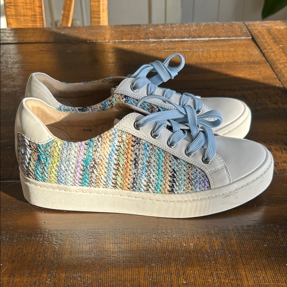 Vaneli Women's Cream and Multicolor Sneakers - Picture 4 of 7